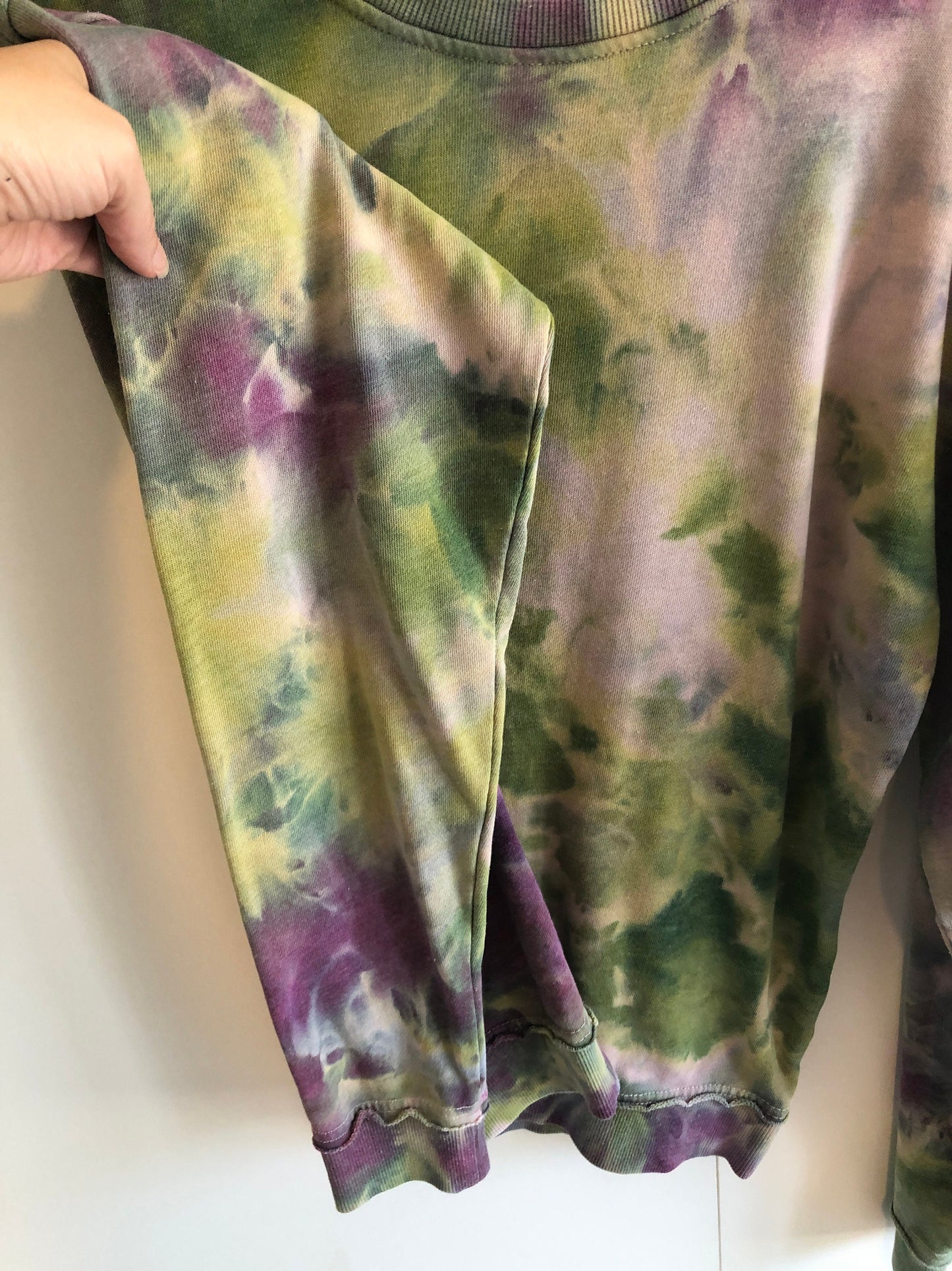 Tie dye sweatshirt- pink/bright green/purple