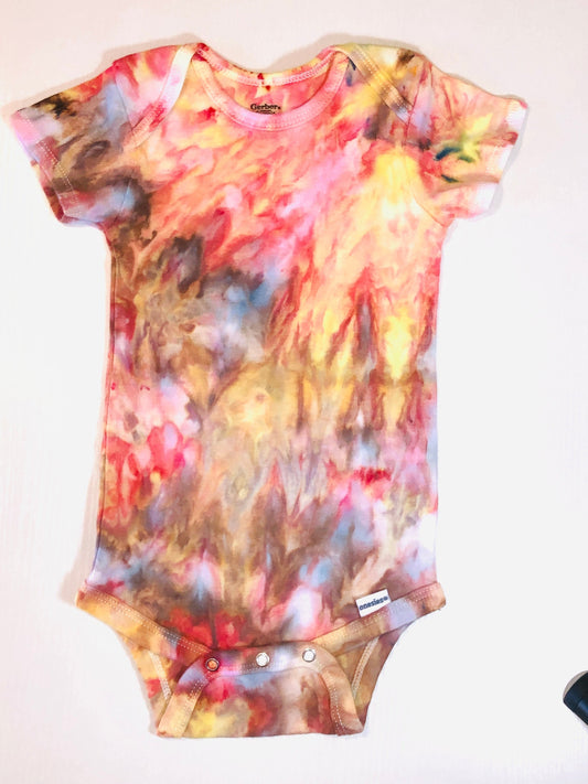 Organic onesies- fire walk with me- ice dyed