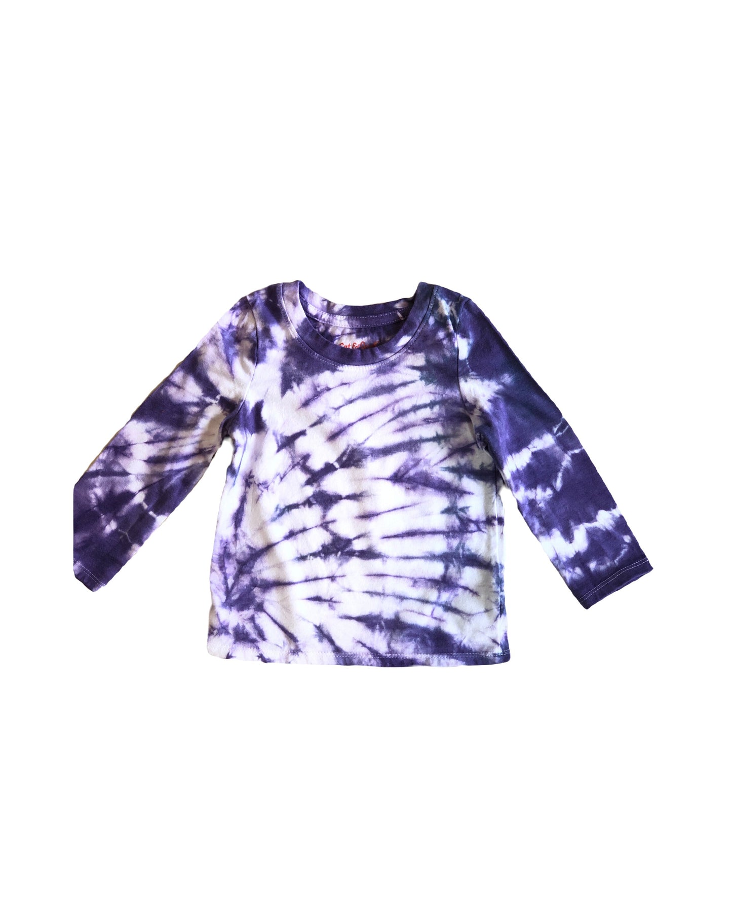 Tcu purple tie dyed spiral long sleeve t-shirt- kids