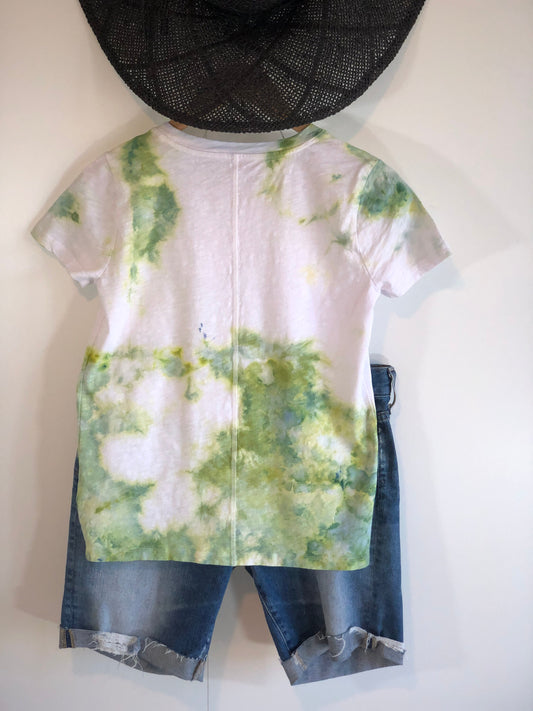 Light green ice dye t-shirt