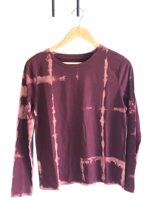 Christmas wine reverse dyed long sleeve t-shirt.