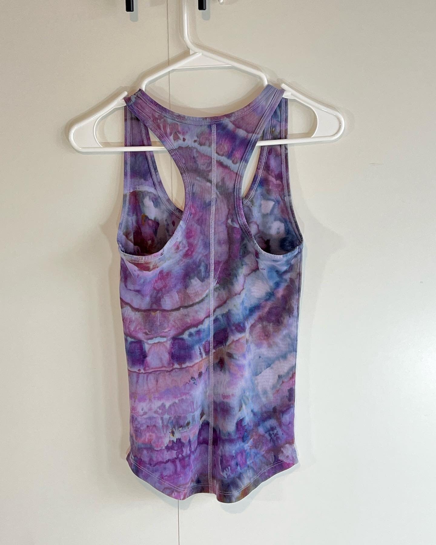 Purple geode racerback tank top hand dyed