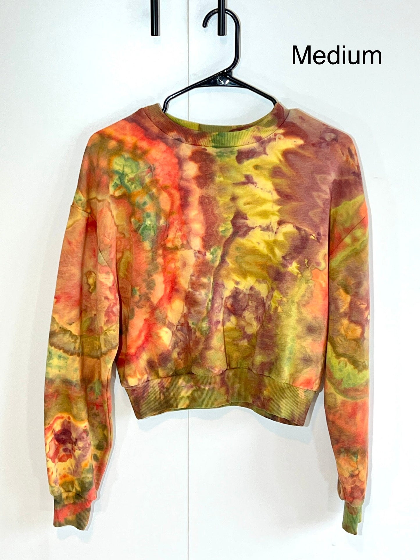 Pumpkin spice ice dyed crop sweatshirt