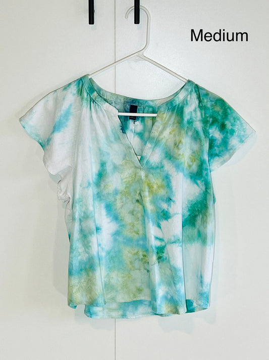 The perfect Festival ice dyed line blend short sleeve blouses