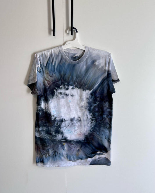 Astral abstract ice dyed t-shirt. Medium unisex