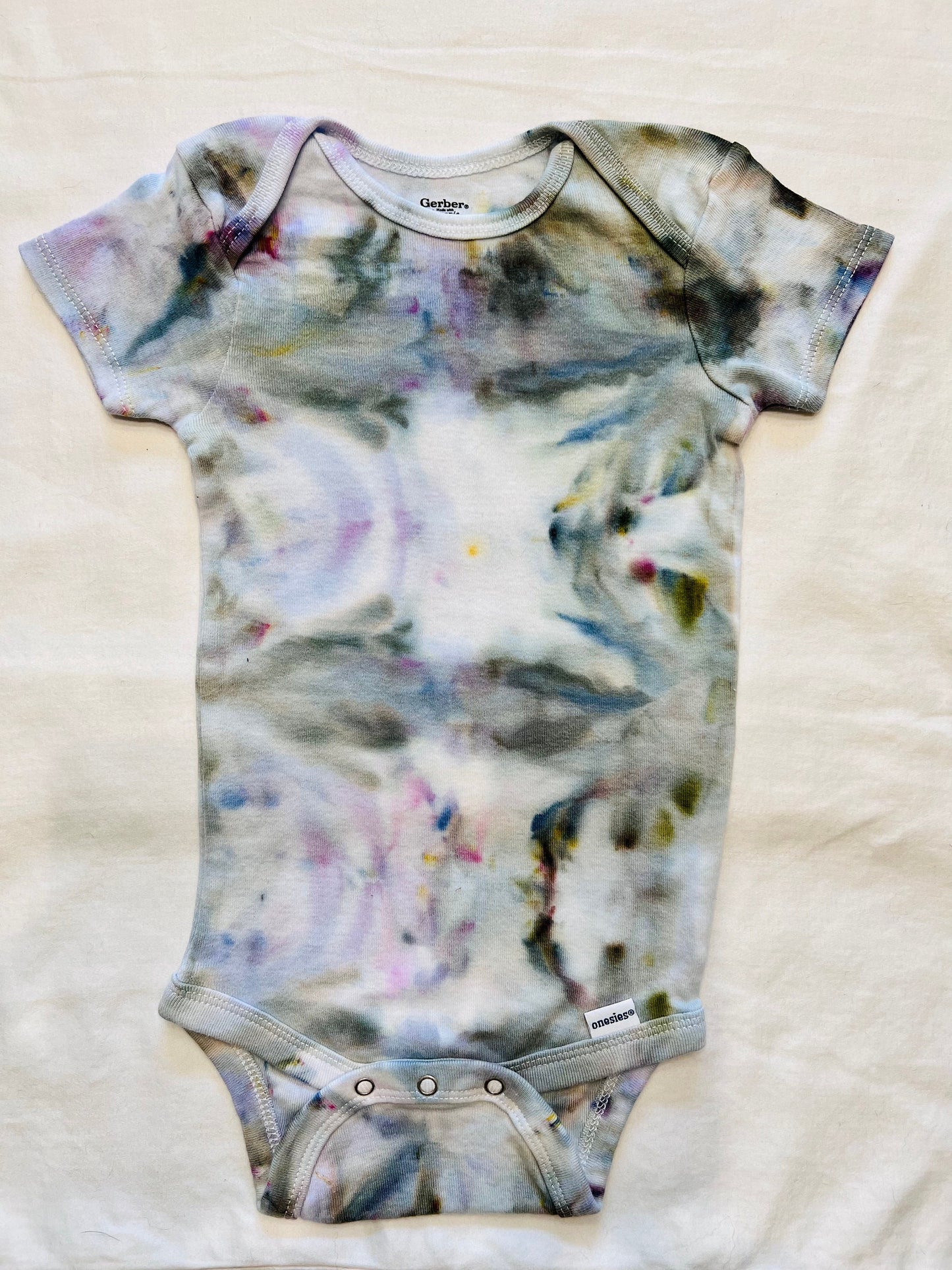 Muir ice dyed organic cotton onesie- 18 months