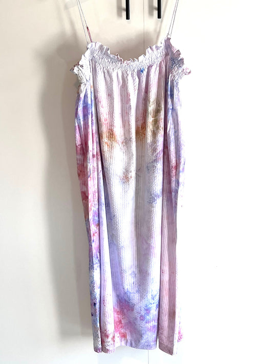 Cotton Candy Skies ice dyed dress- Large
