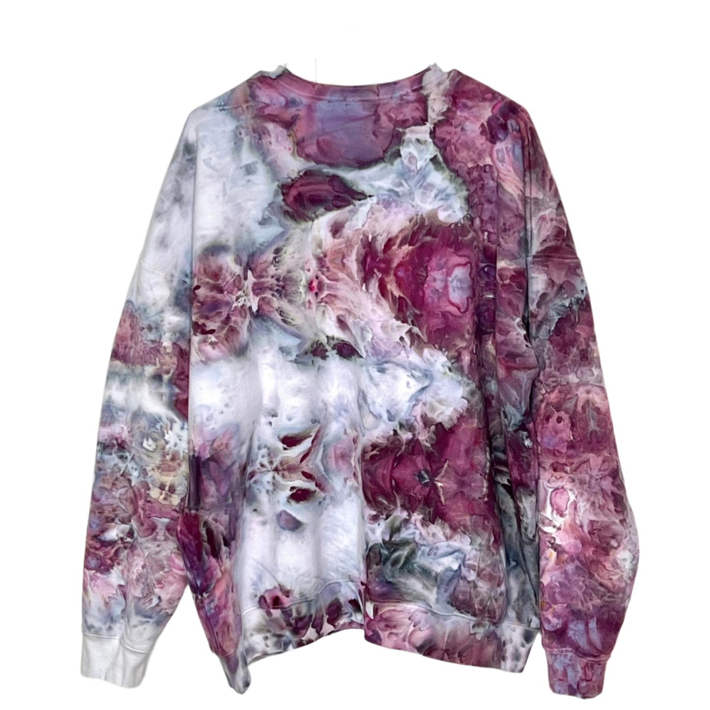 Cherry ice dyed unisex sweatshirt. 2xl