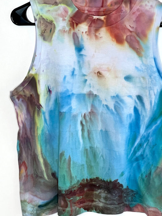 tie dye tank top- jewel tone MEDIUM