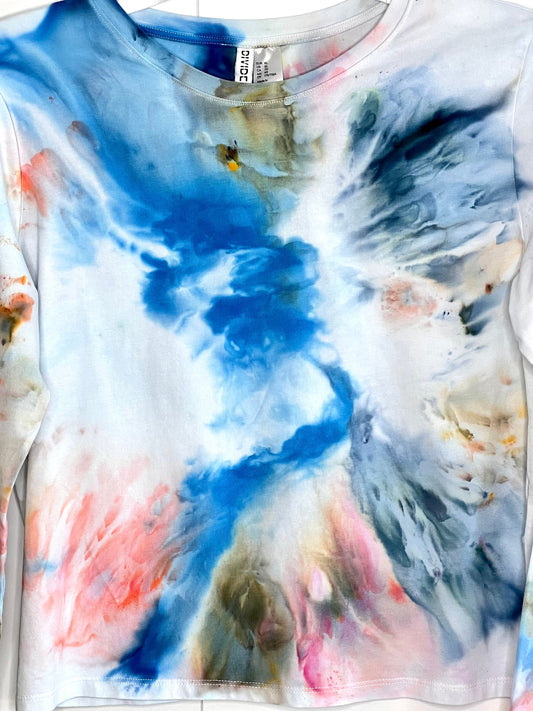 Monet inspired long sleeve tie dye shirt- x-large