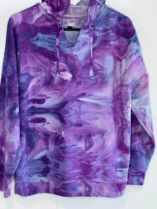 Tcu purple ice dyed fleeced hoodie