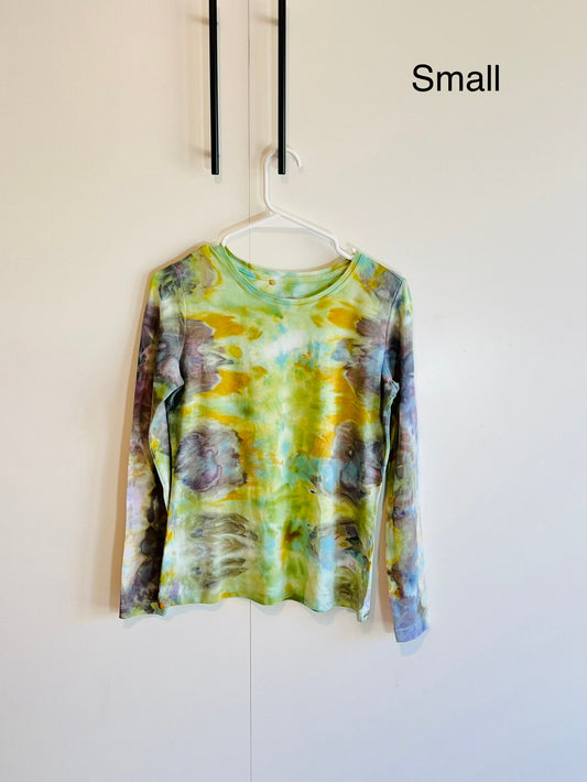 Reimagined peacock long sleeve t-shirt- SMALL