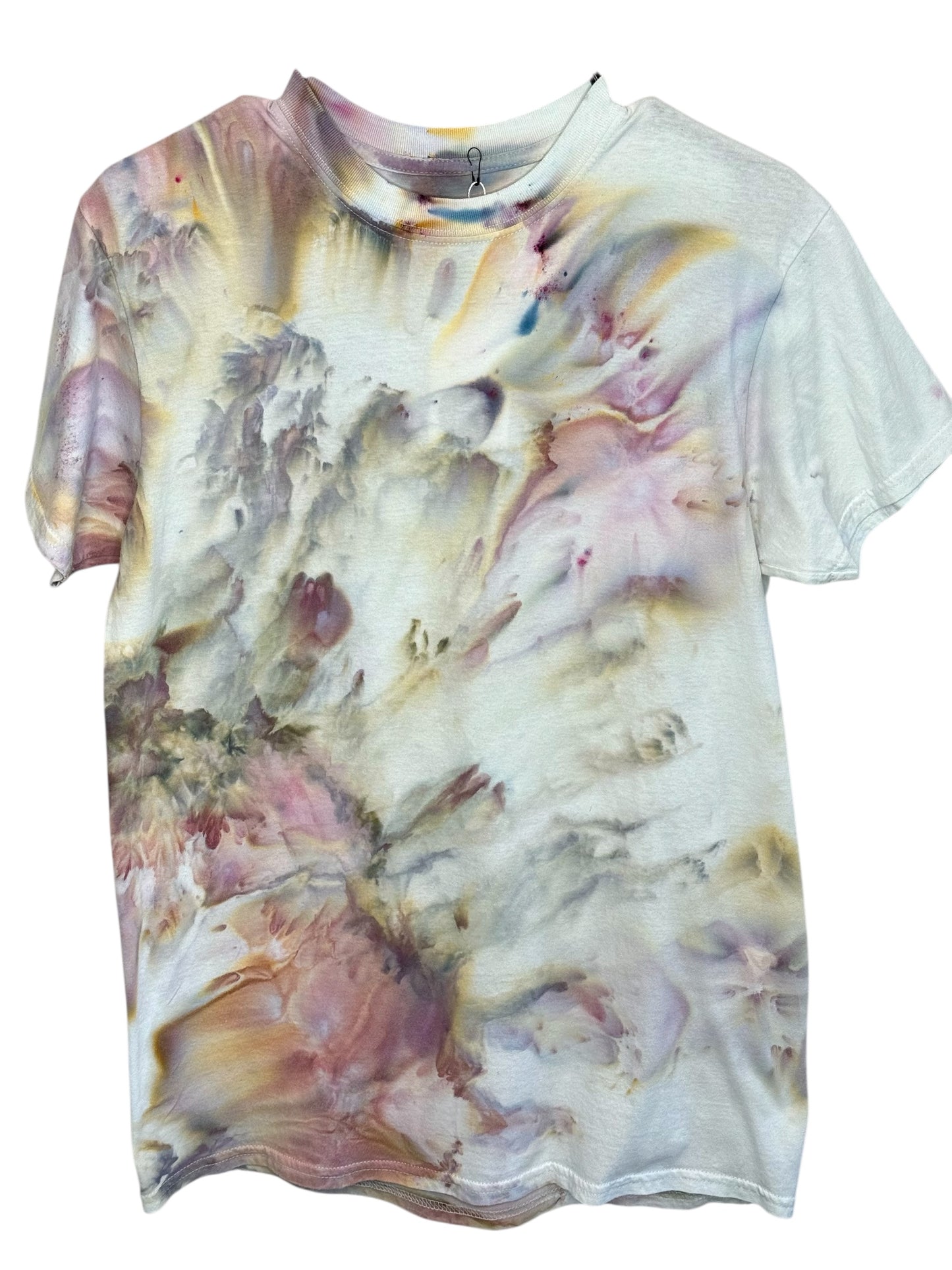Pastel reverie abstract ice dyed t-shirt. Medium unisex