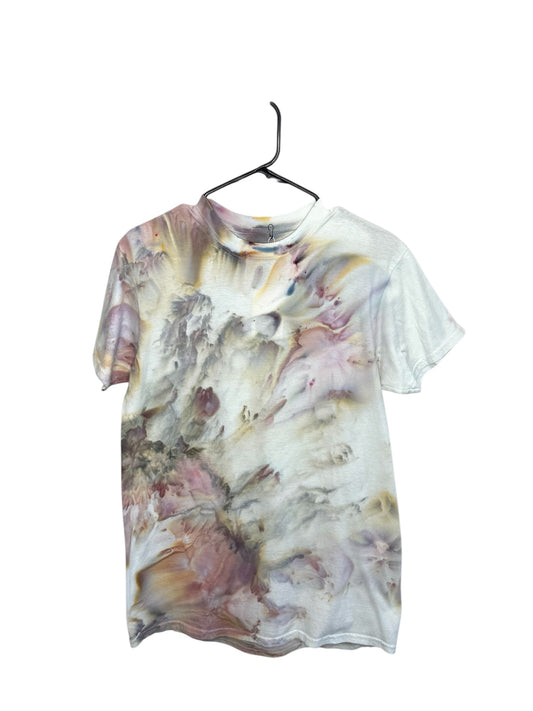 Pastel reverie abstract ice dyed t-shirt. Medium unisex