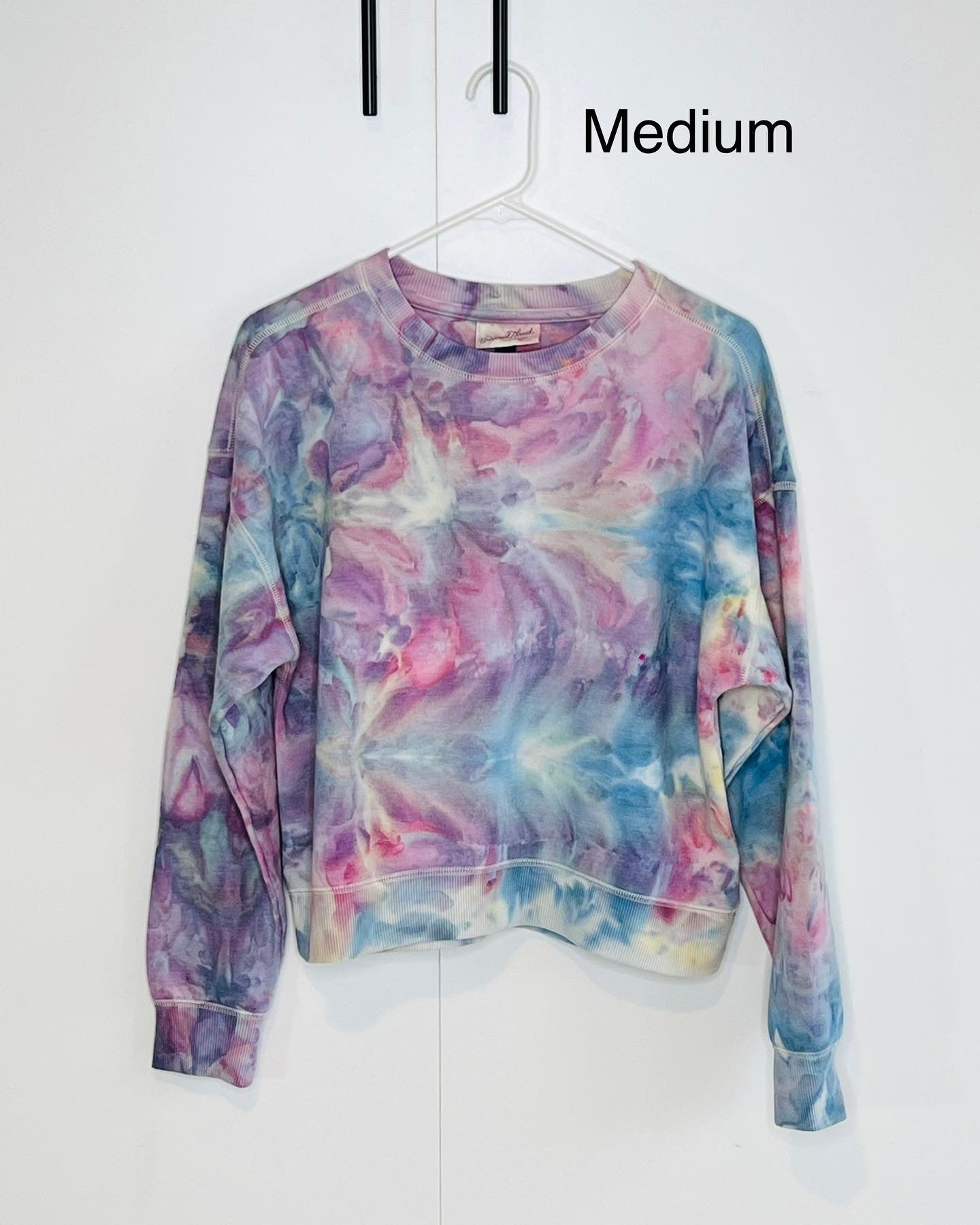 Pink and blue ice dyed sweatshirt- medium