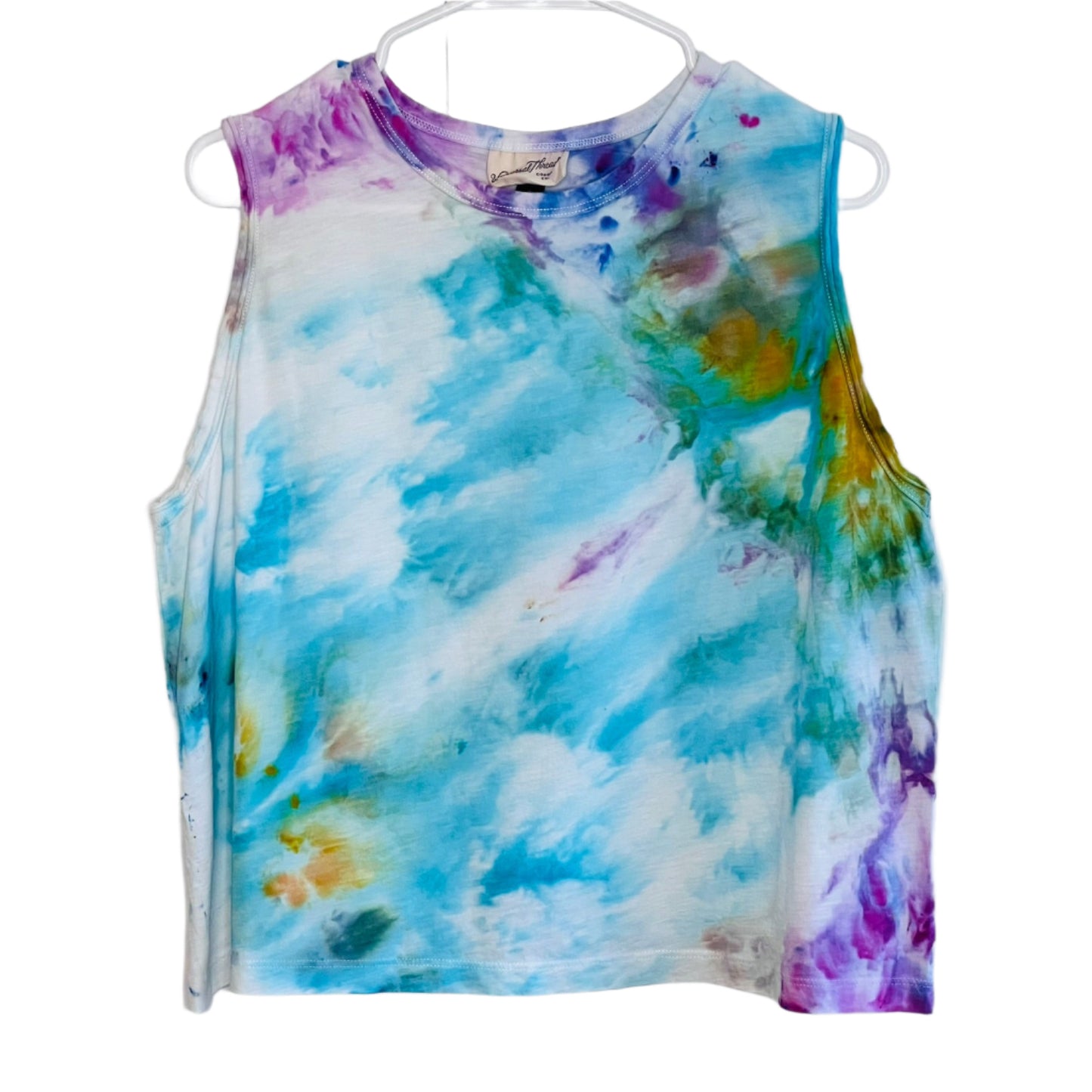 Pastel vibes ice dyed tank top X-large