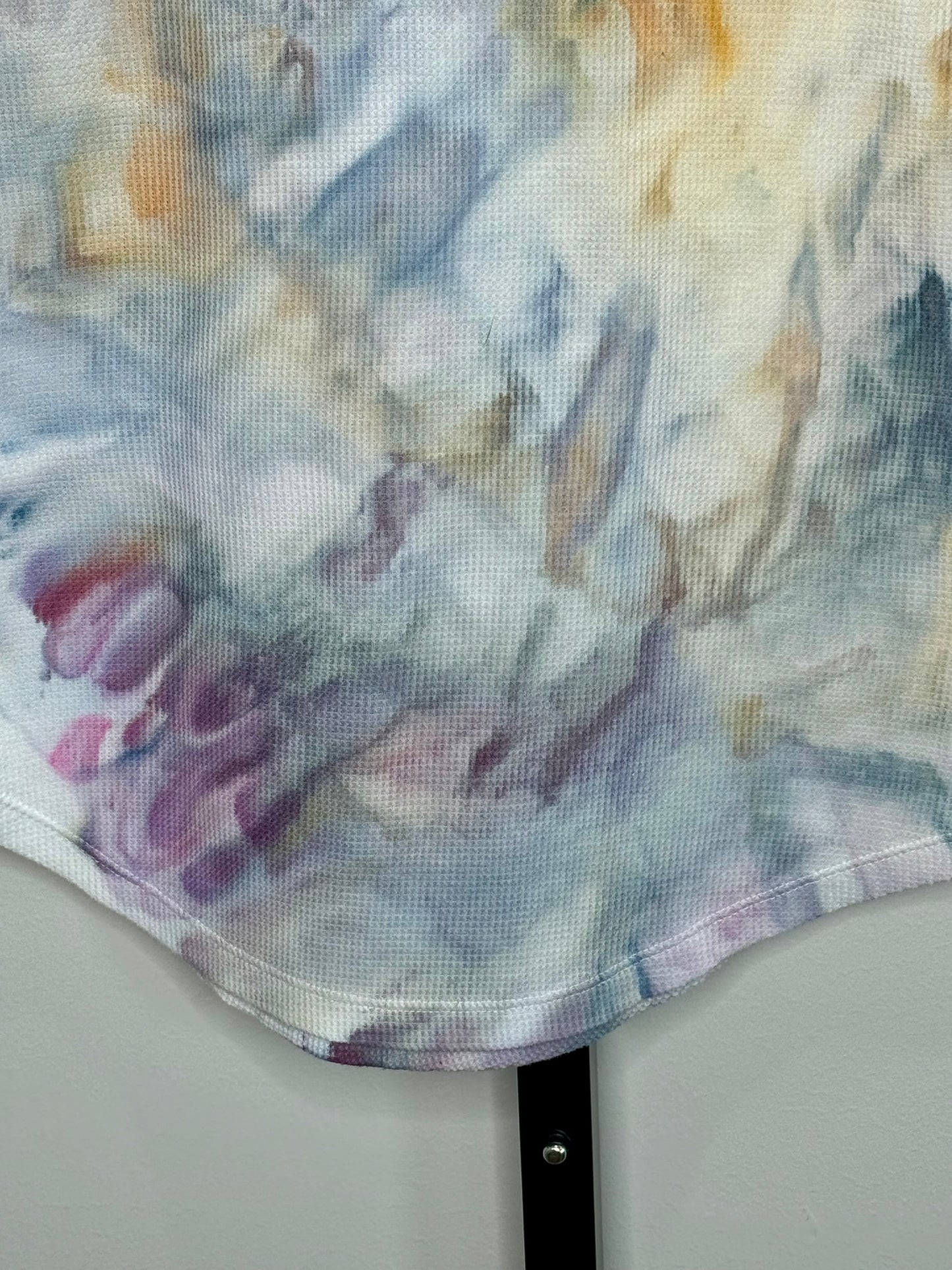 Cosmic chaos abstract ice dyed long sleeve t-shirt- x-small- stretchy
