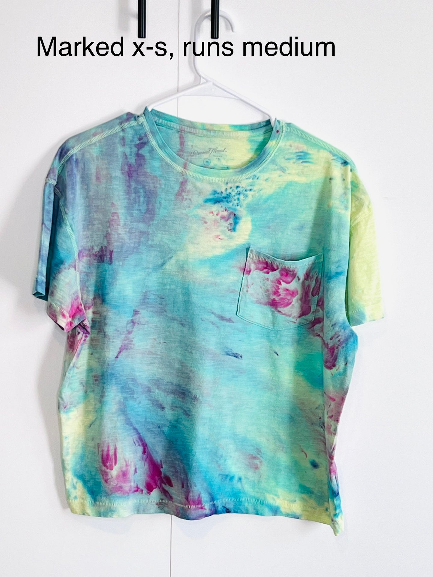 Hot tropics abstract ice dye t-shirt-Xs- runs large