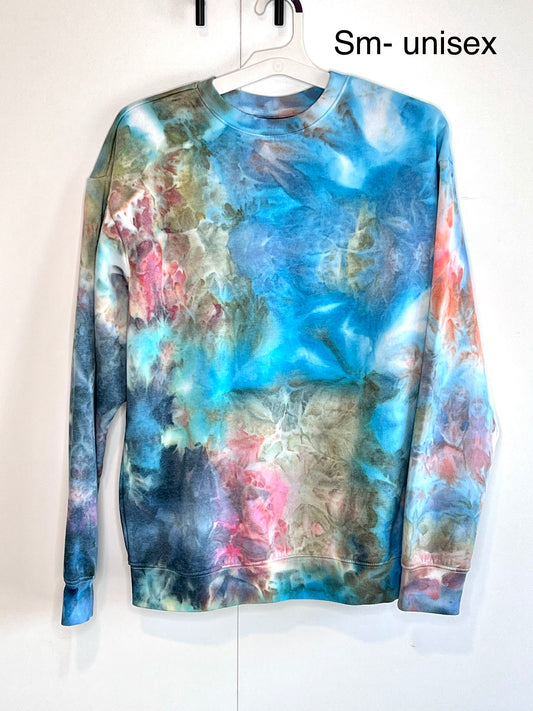 Monet garden ice dyed sweatshirt- tie dyed Unisex