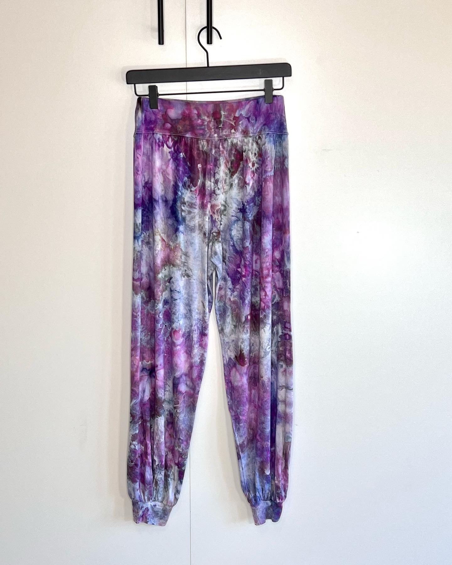 light purple harem pants- ice dyed- X- large