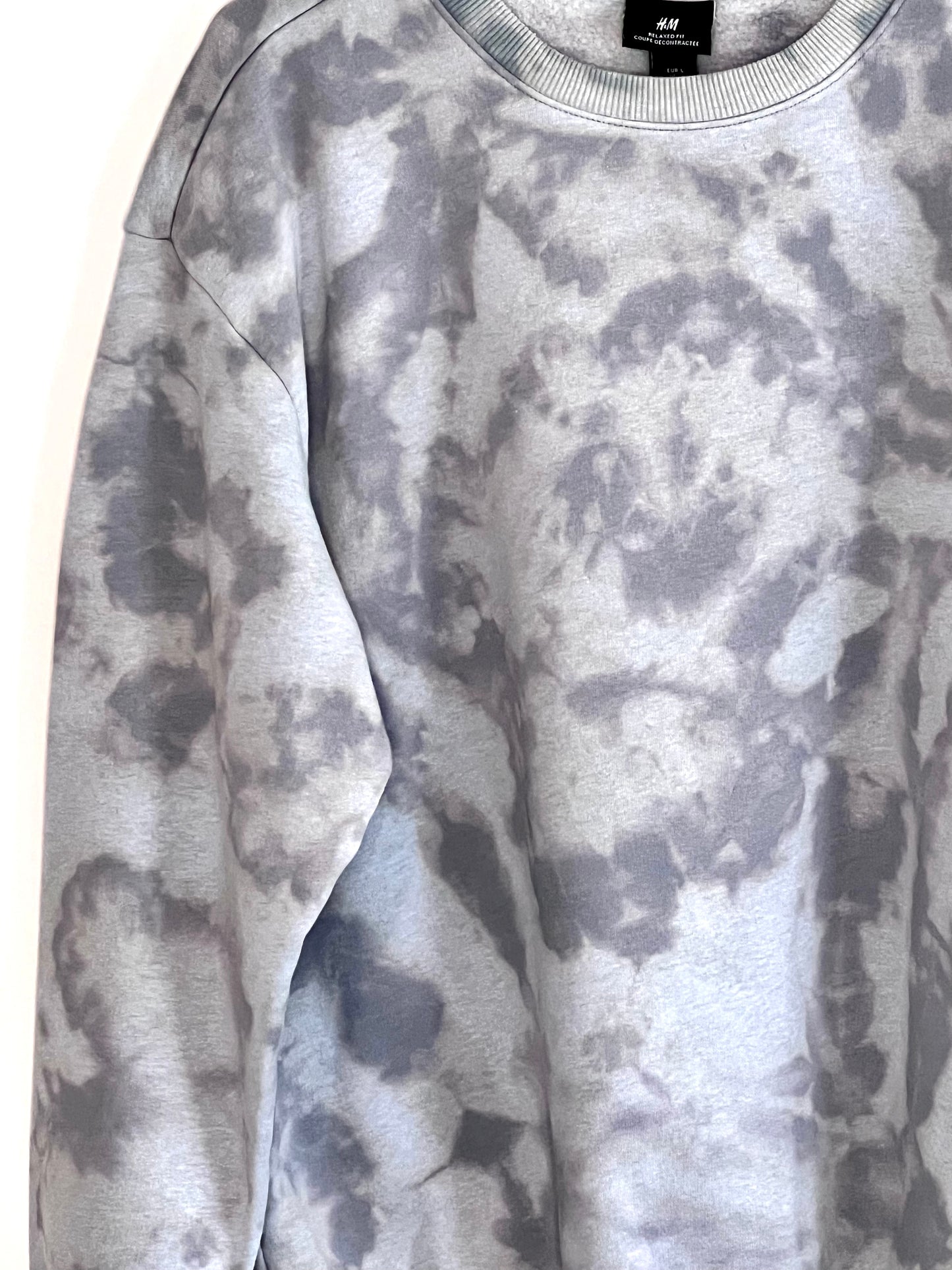 Gray Reverse tie dyed crew neck sweatshirt -UNISEX