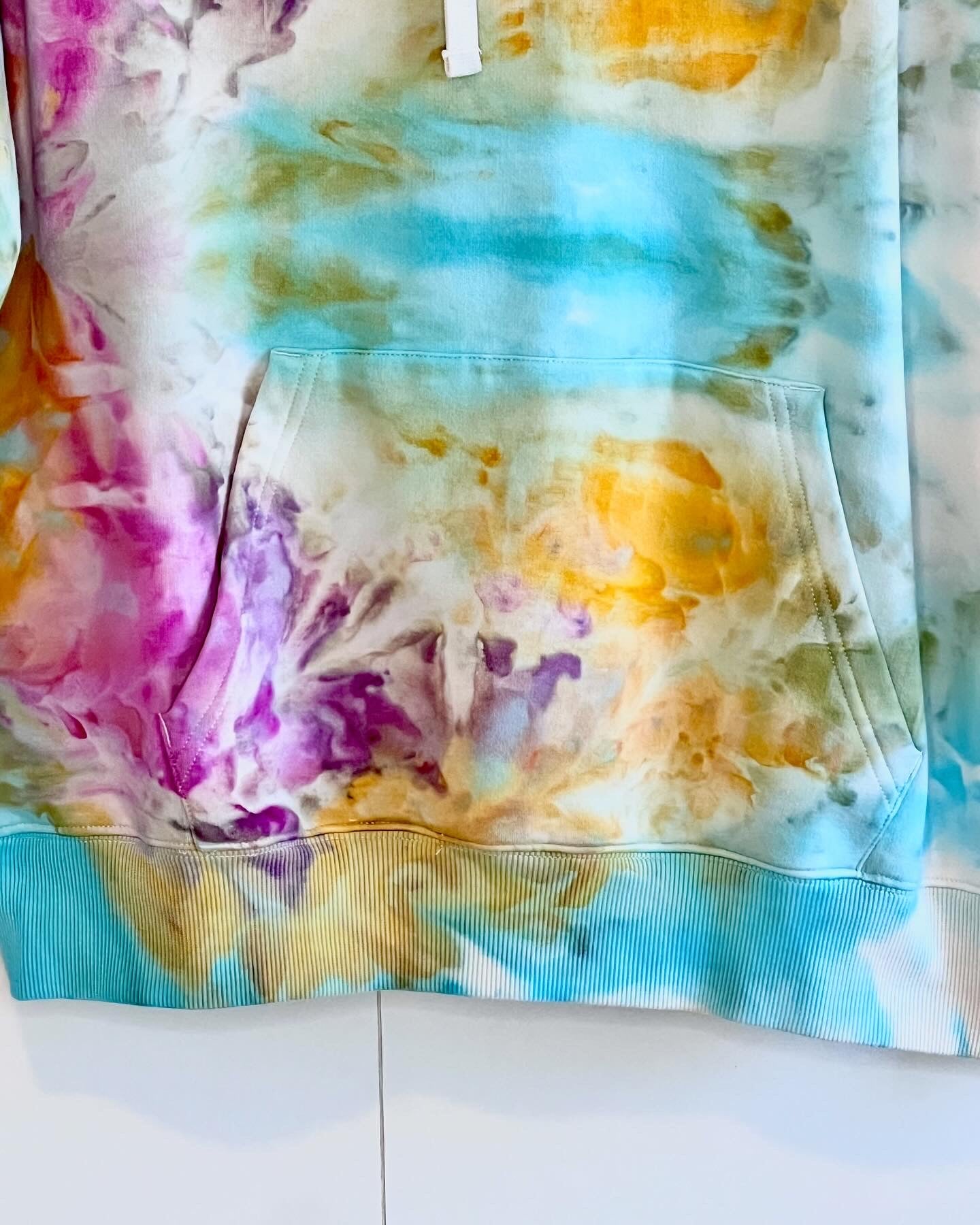 Pastel dream ice dyed buffalo hoodie Medium