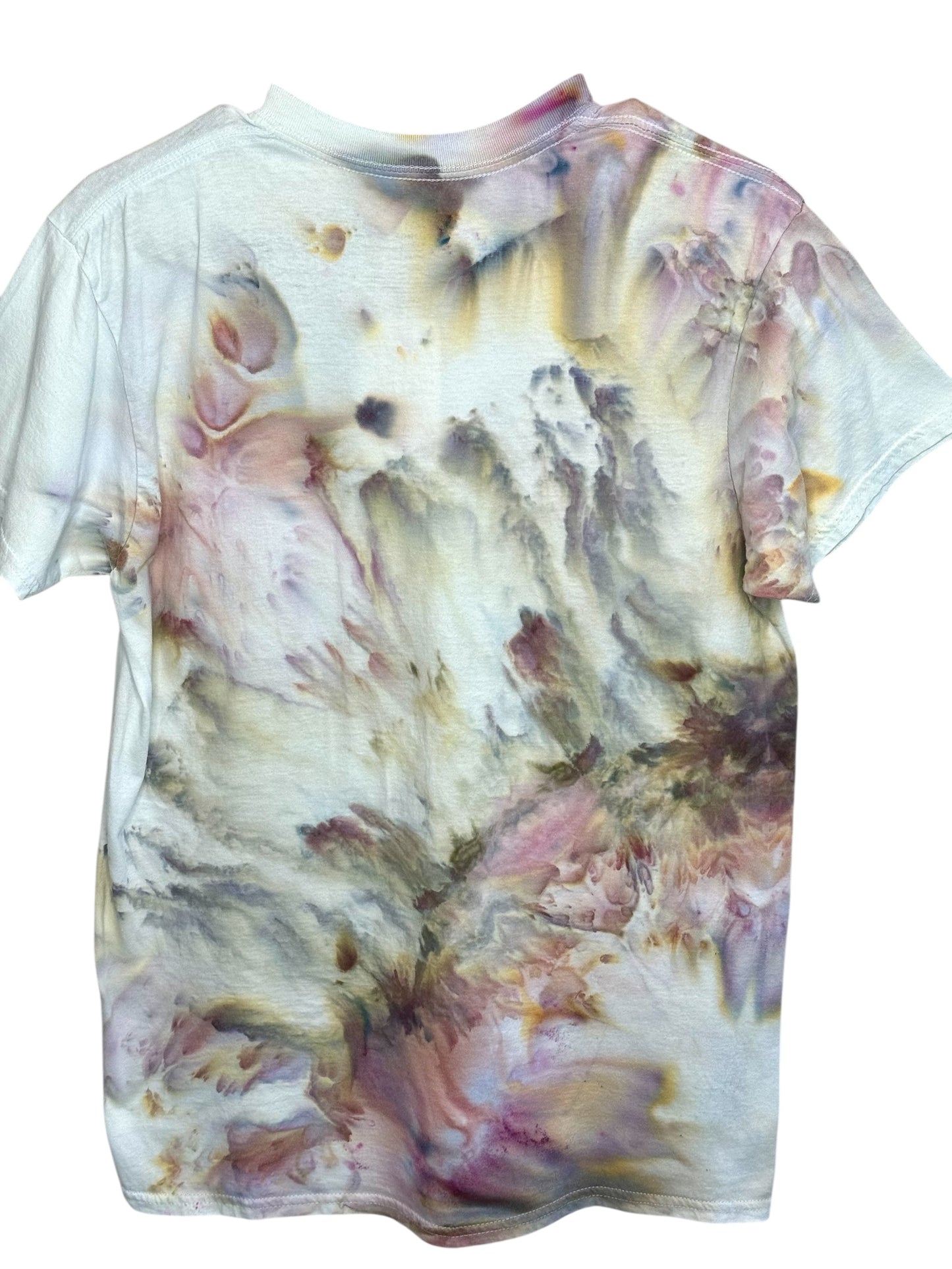 Pastel reverie abstract ice dyed t-shirt. Medium unisex