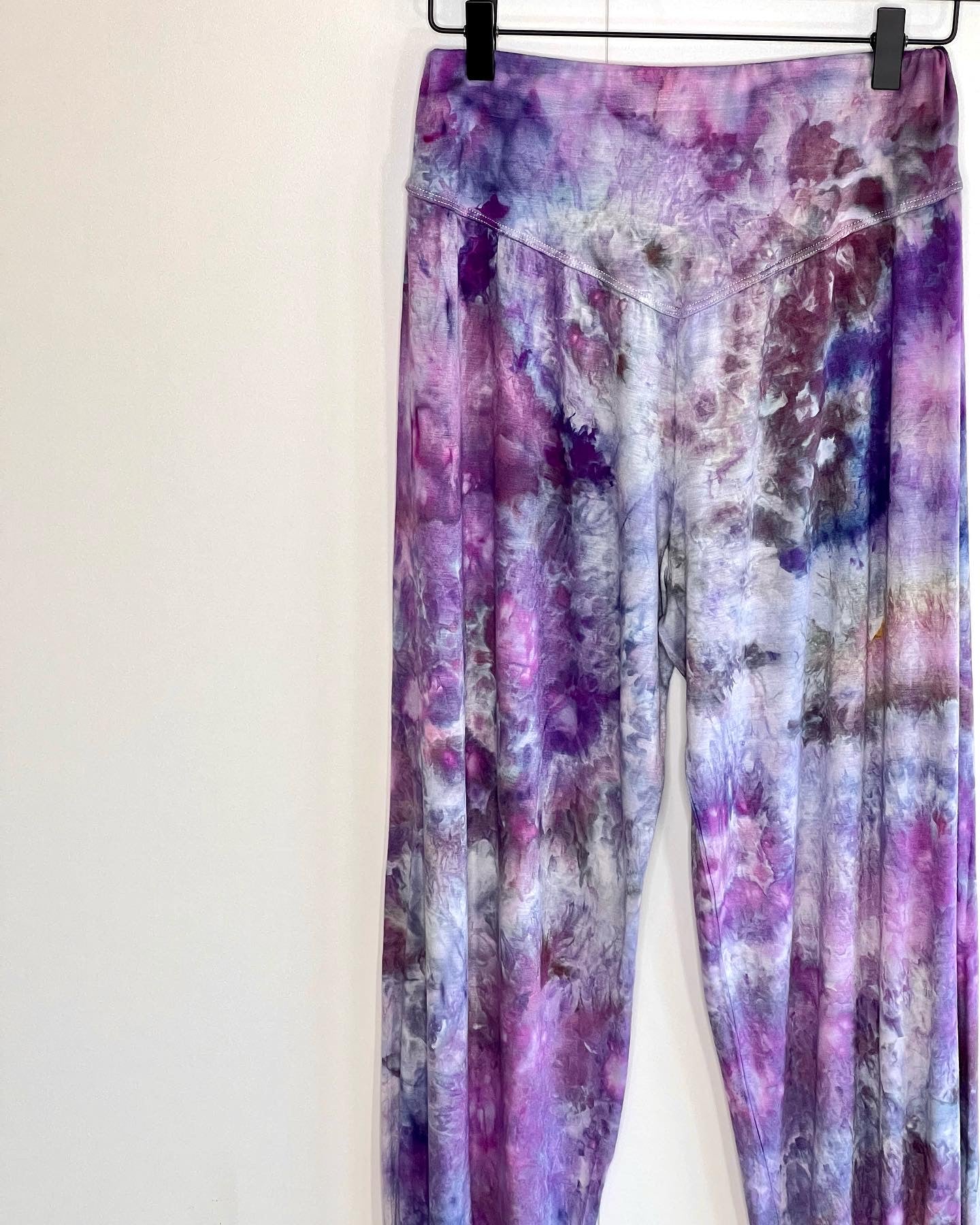 light purple harem pants- ice dyed- X- large