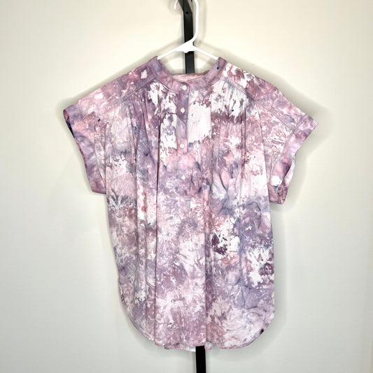 Pink/lilac ice dyed blouse- medium