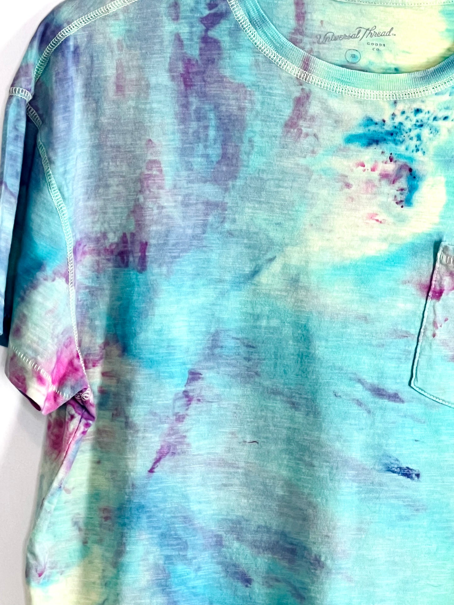 Hot tropics abstract ice dye t-shirt-Xs- runs large