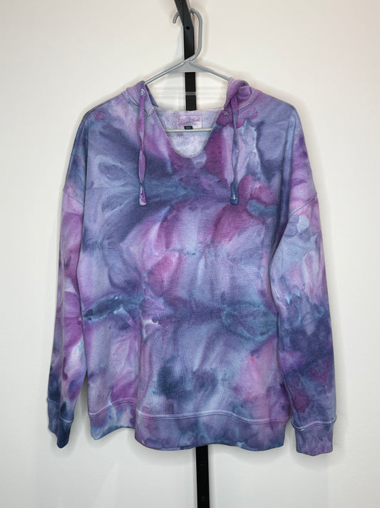 Tcu purple ice dyed fleeced hoodie- size medium