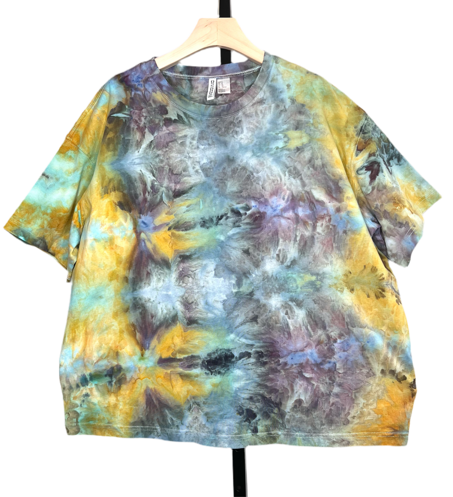 Reimagined peacock ice dyed t shirt X large