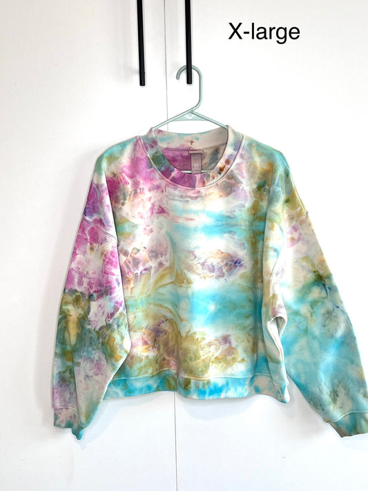 Pastel dream ice dyed sweatshirt- tie dyed