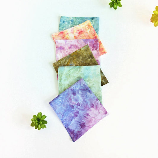 Multiple color options ice dyed - 4 dinner napkins