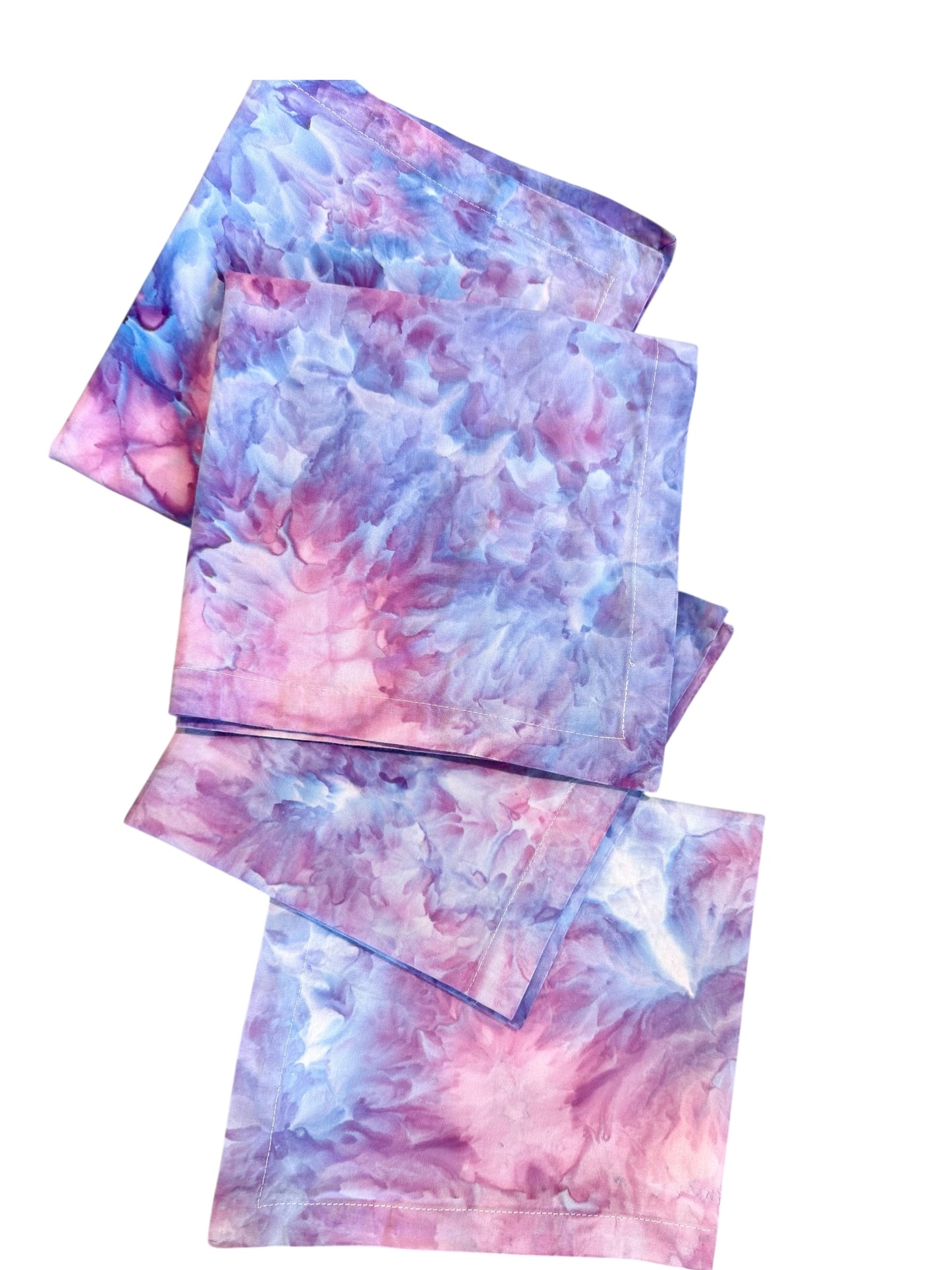 Multiple color options ice dyed - 4 dinner napkins