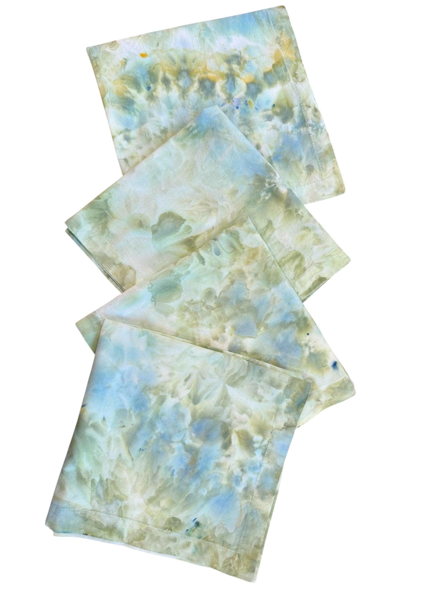 Multiple color options ice dyed - 4 dinner napkins