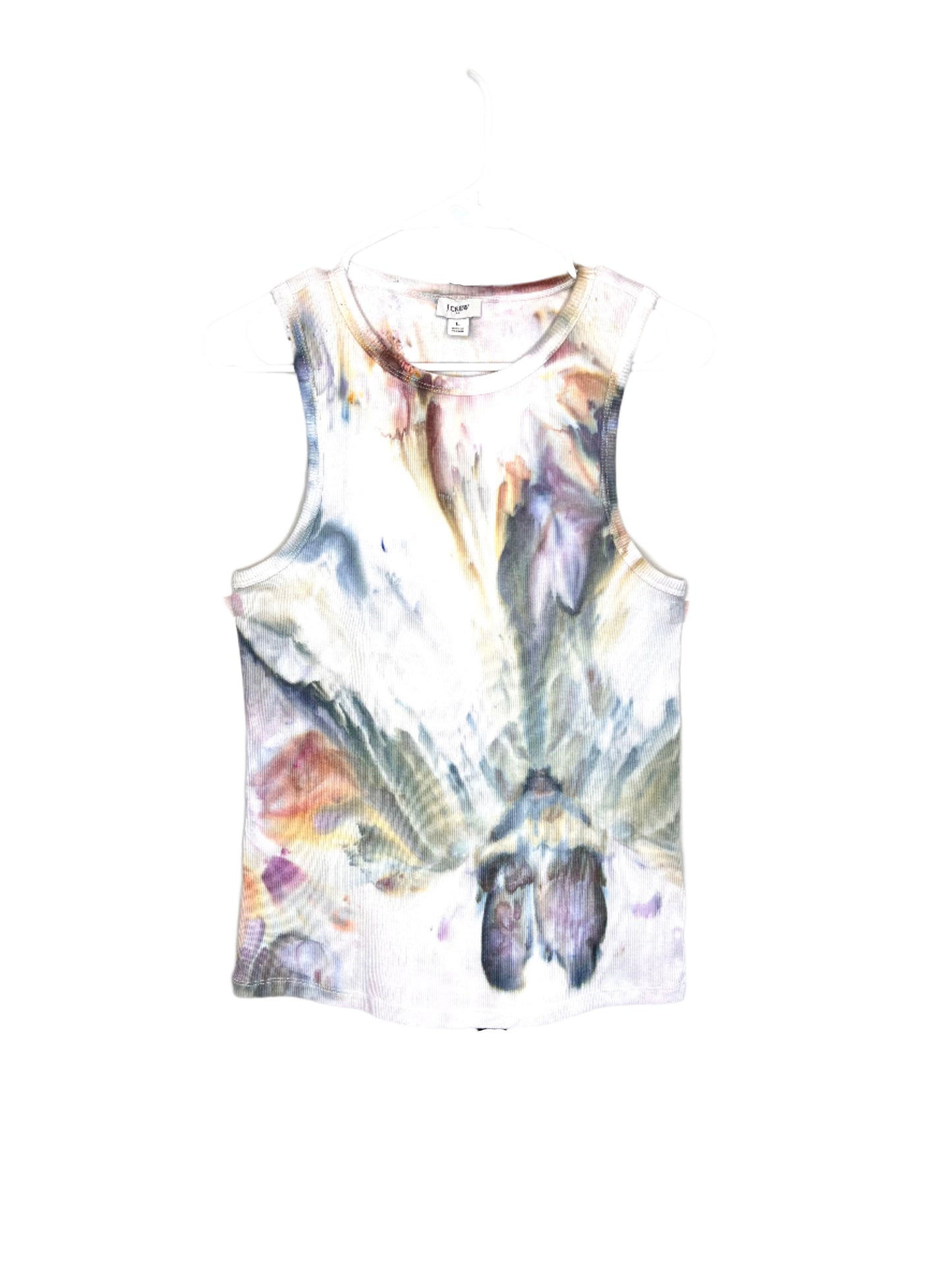 Camel Storm ice dyed ribbed tank top- large