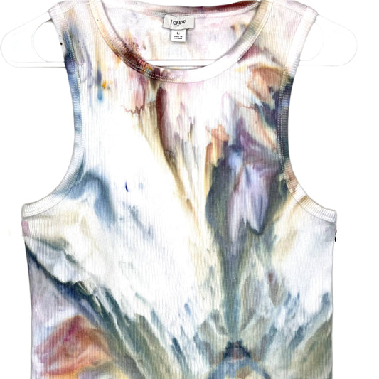 Camel Storm ice dyed ribbed tank top- large