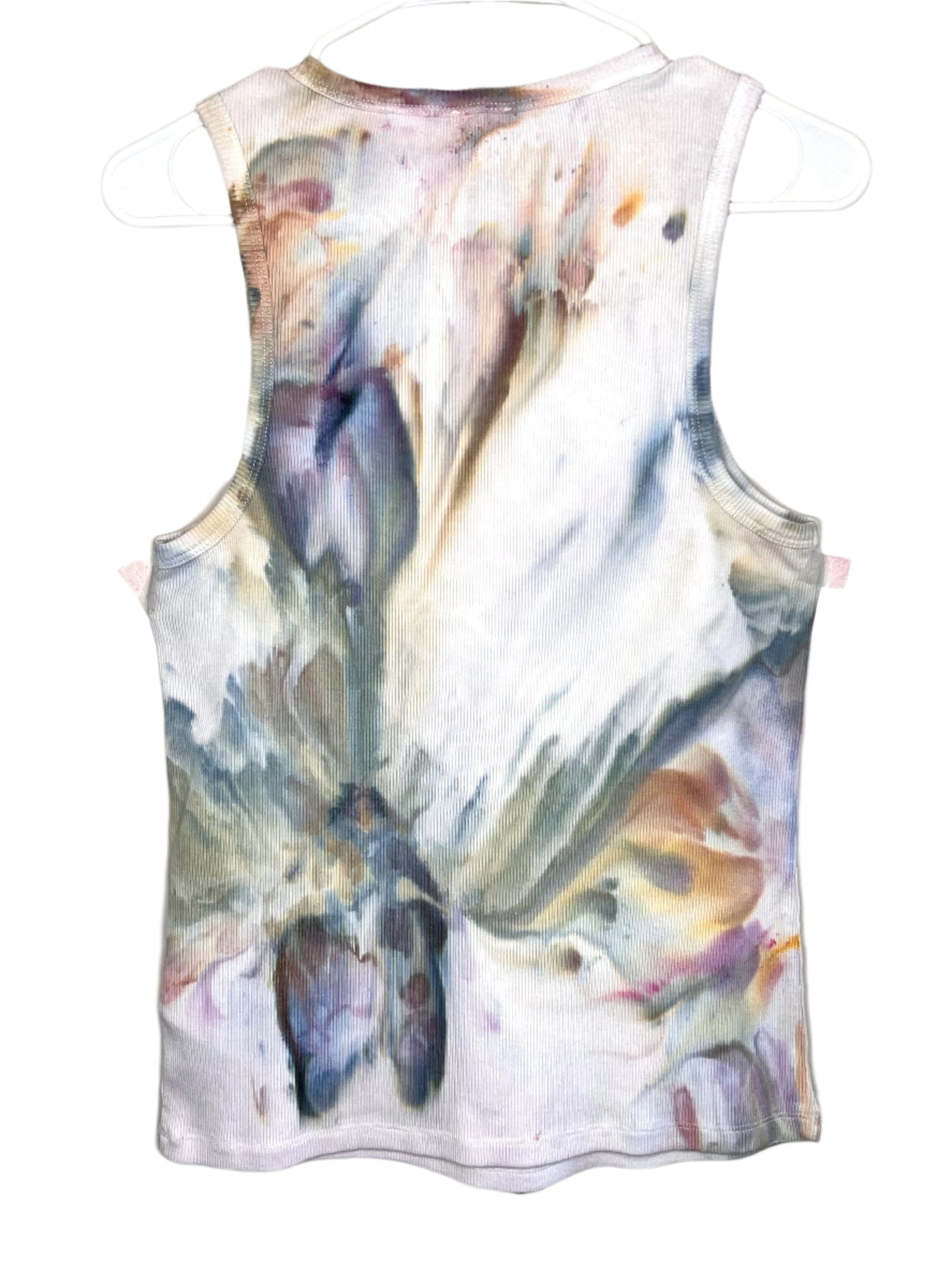 Camel Storm ice dyed ribbed tank top- large