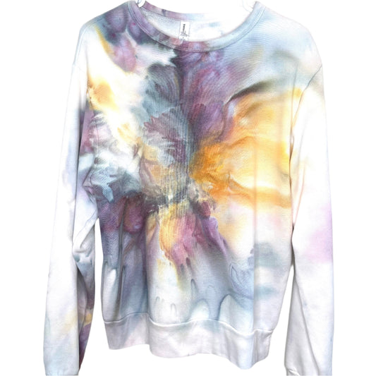 cosmic chaos ice dyed fleeced sweatshirt-small