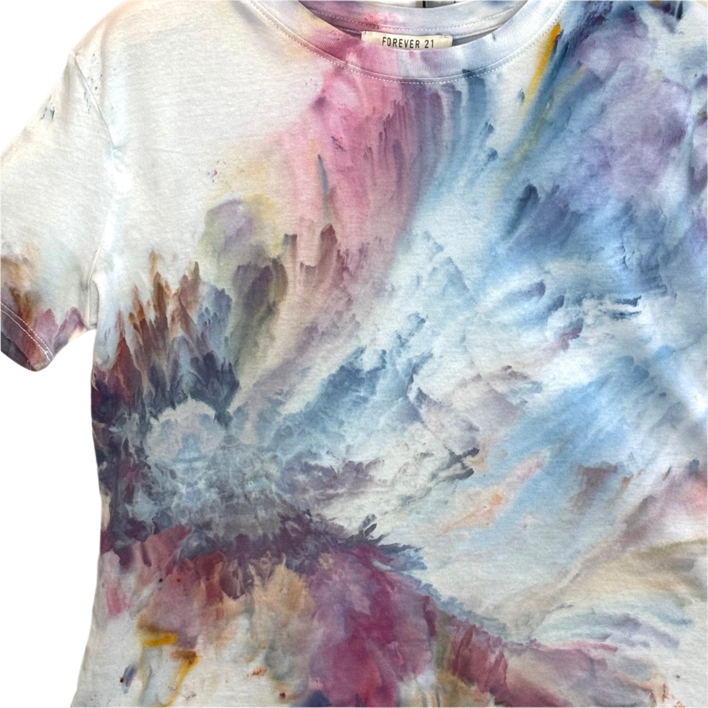 Tie dye cotton candy skies crop t- shirt- large