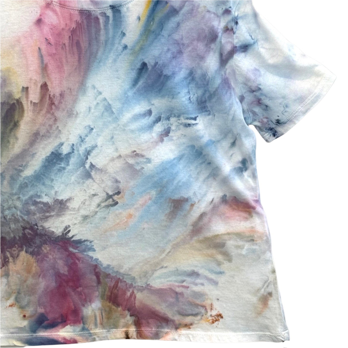 Tie dye cotton candy skies crop t- shirt- large