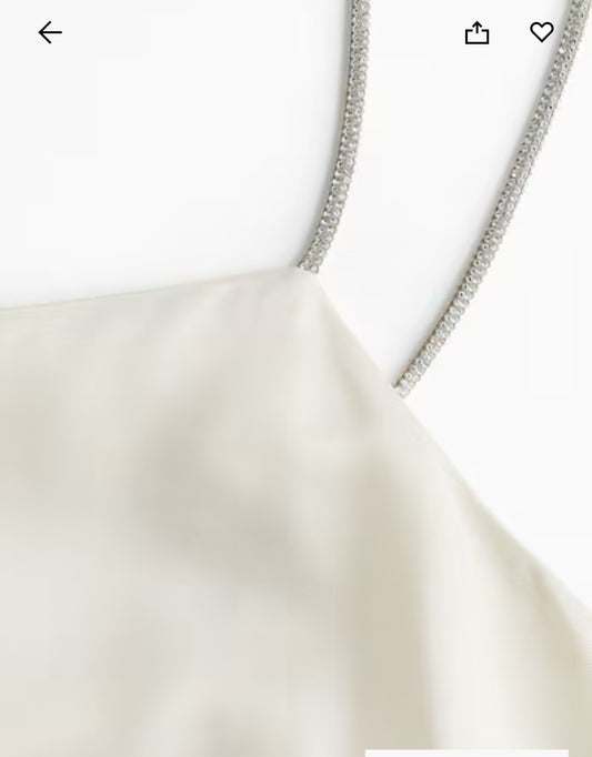 mushroom ice dyed cropped rhinestone strap top- medium