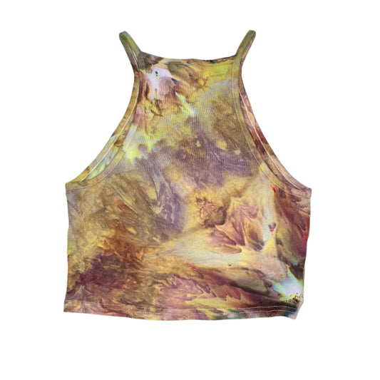 Moose ice dyed high neck crop top- Small