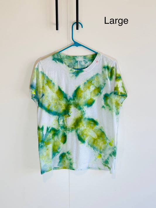 Green ice dye t-shirt- large