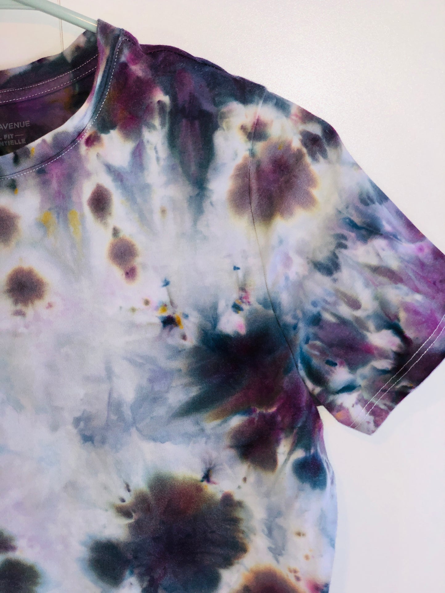 Purple, blue ice dyed t-shirt SMALL