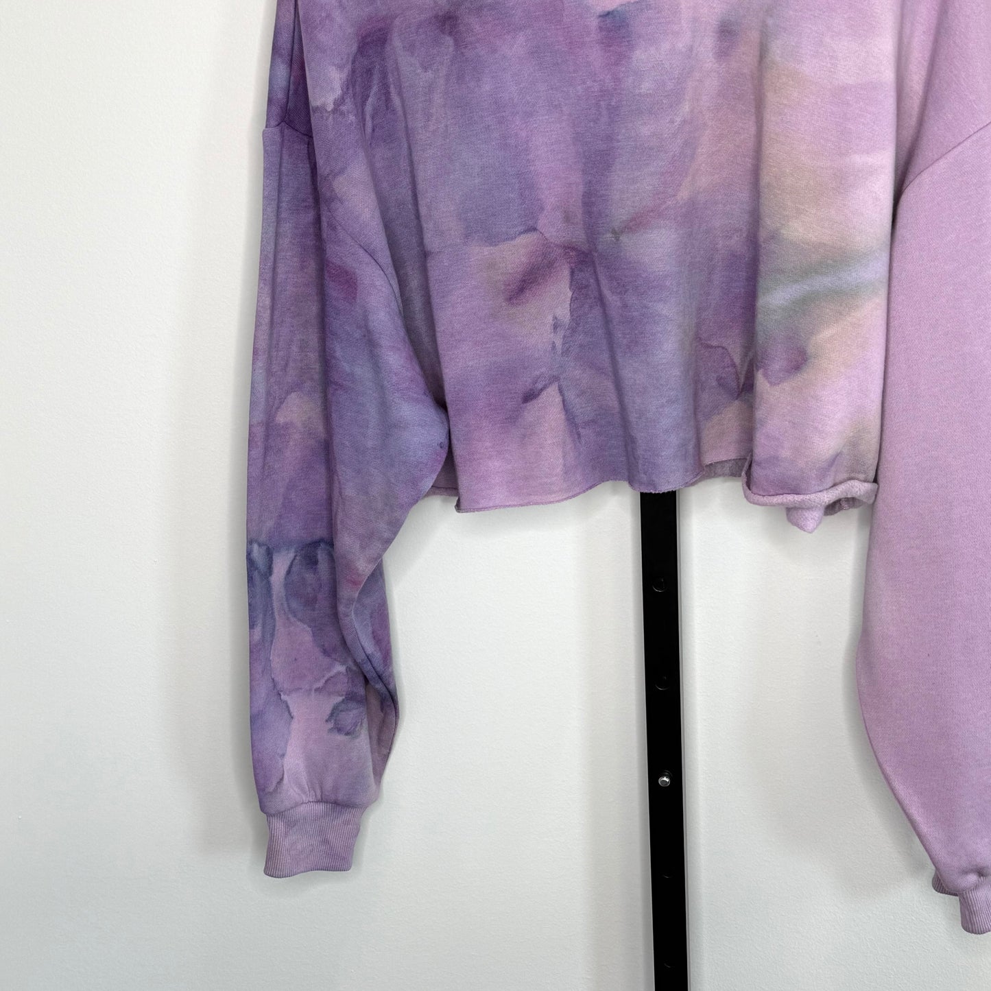 lavender haze ice dyed cropped sweatshirt- xl