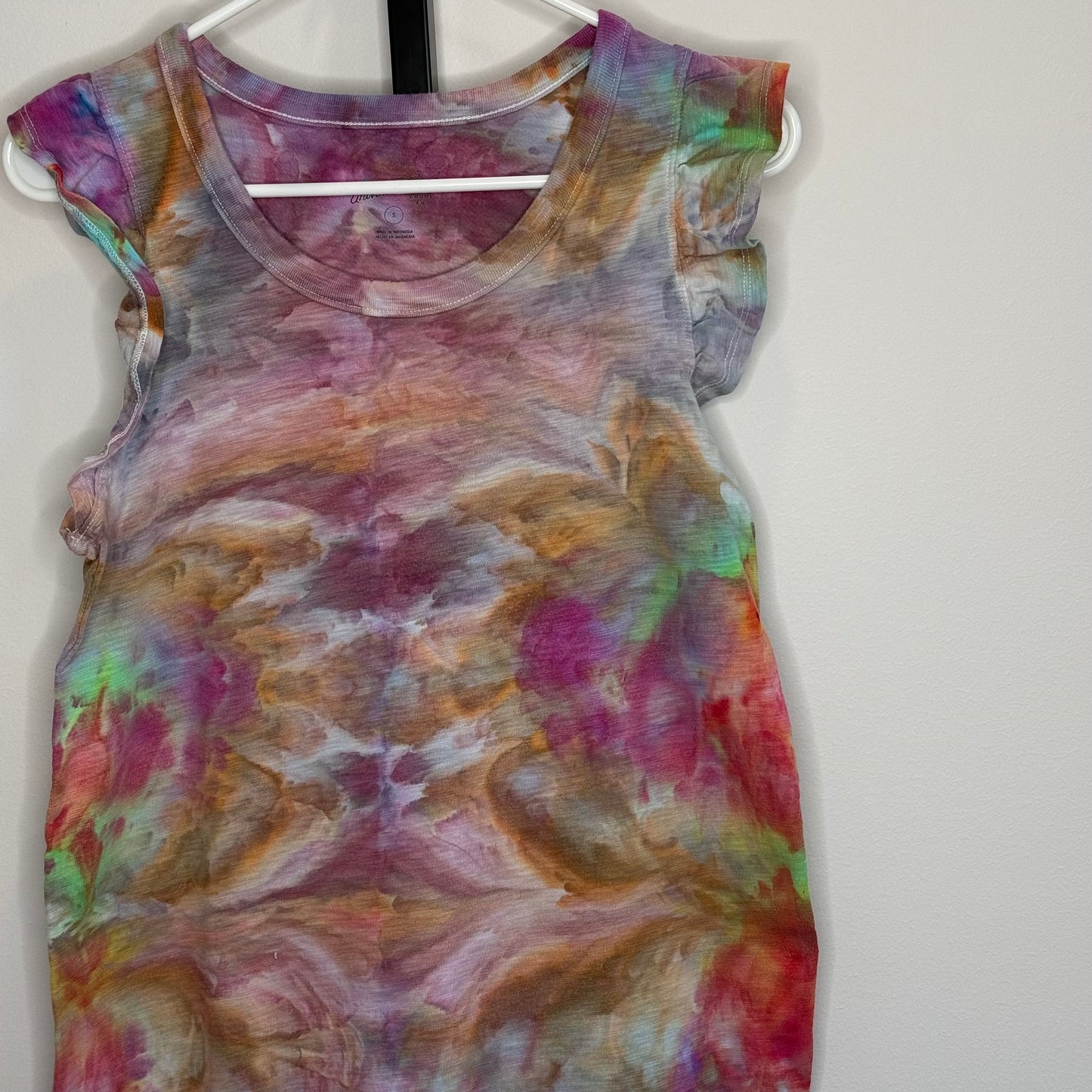 Desert Aurora ice dyed t-shirt maxi dress- Small