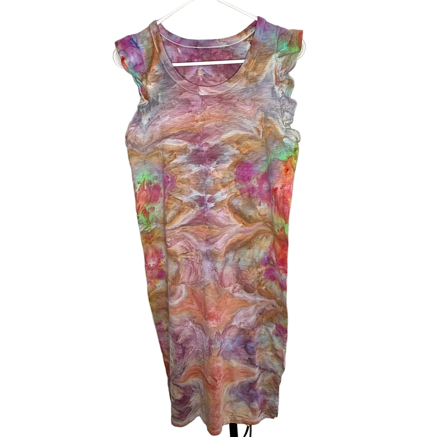 Desert Aurora ice dyed t-shirt maxi dress- Small
