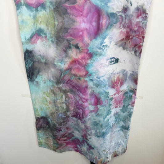 Arctic Wildflower ice dyed t-shirt maxi dress- medium runs large